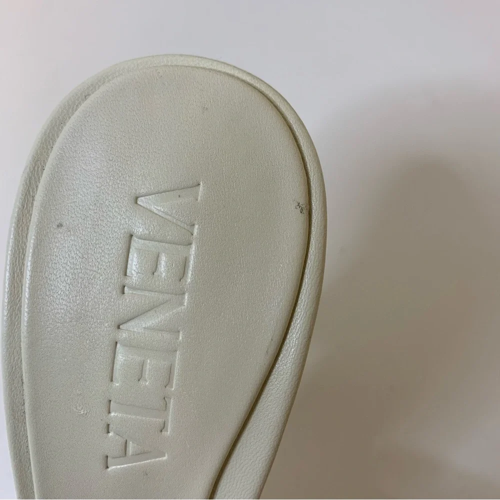 Bottega Veneta Blink Woven Leather Mule Sandal Heel Ivory NWT Size 36 - Picture 7 of 10